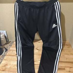 Adidas Tiro 19 Training Pants Joggers Black White 3 Stripes D95958 Large